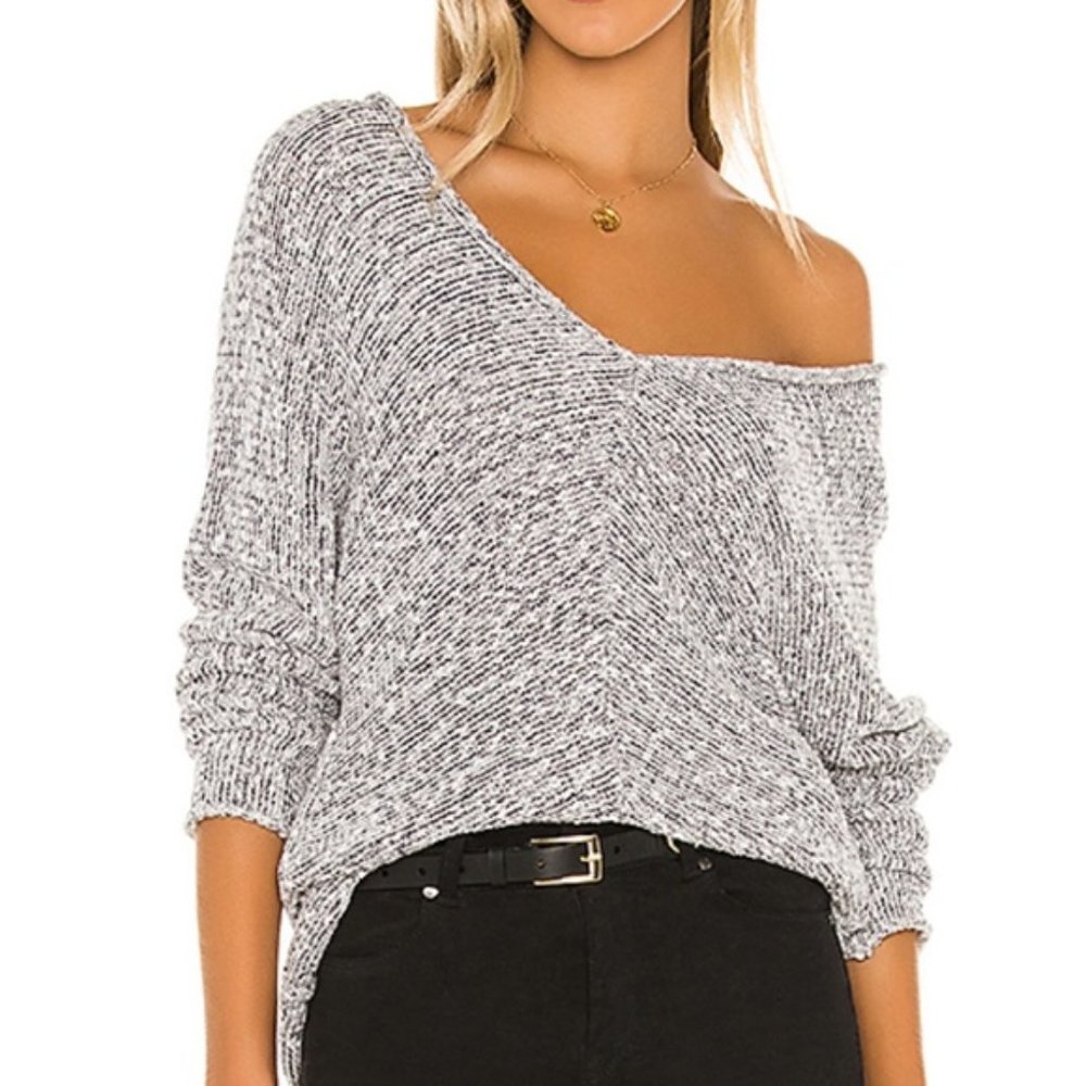 Free People Obsidian Bright Lights Sweater Grey Size Large